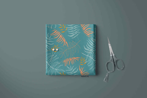 GREEN ABSTRACT TROPICAL PRINT