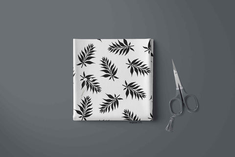 BLACK N WHITE TROPICAL PRINT