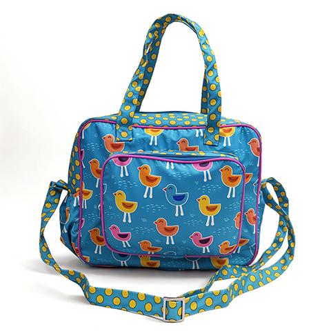 PLAYFUL BIRDS PRINT  Baby Diaper Bag