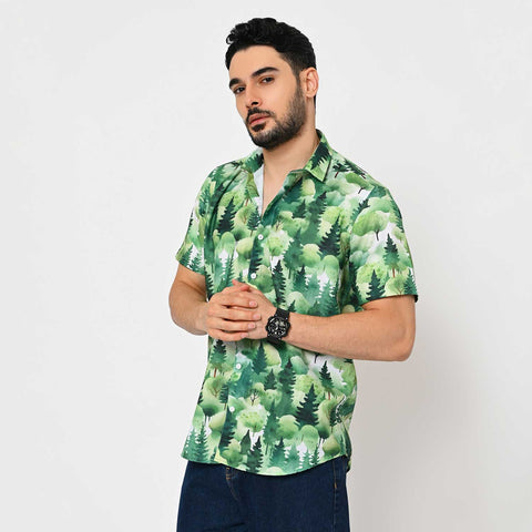 WATERCOLOUR FOREST PRINTED SHIRT