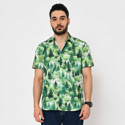 WATERCOLOUR FOREST PRINTED SHIRT