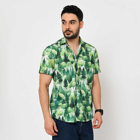 WATERCOLOUR FOREST PRINTED SHIRT