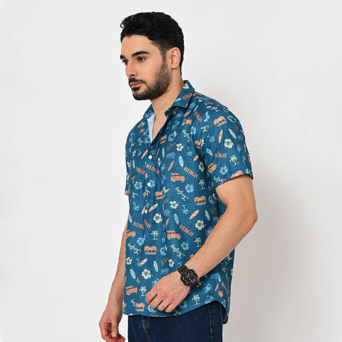 SUMMER VIBES PRINTED SHIRT