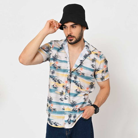 BEACH VIBES PRINTED SHIRT