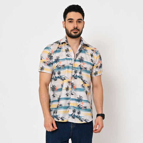 BEACH VIBES PRINTED SHIRT