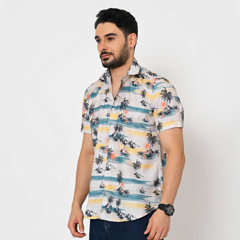 BEACH VIBES PRINTED SHIRT