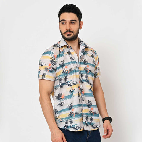 BEACH VIBES PRINTED SHIRT