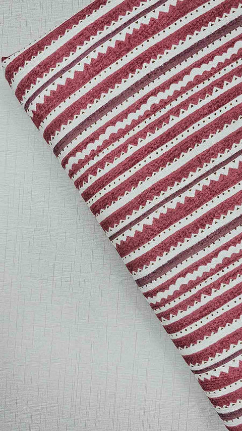 Red and white striped fabric