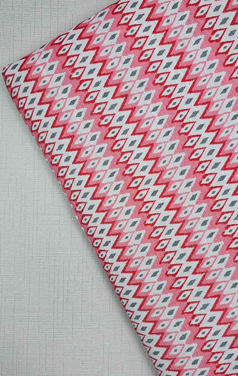 red and white chevron pattern fabric