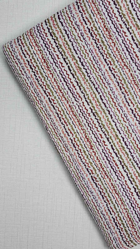 vibrant multi-colored striped fabric