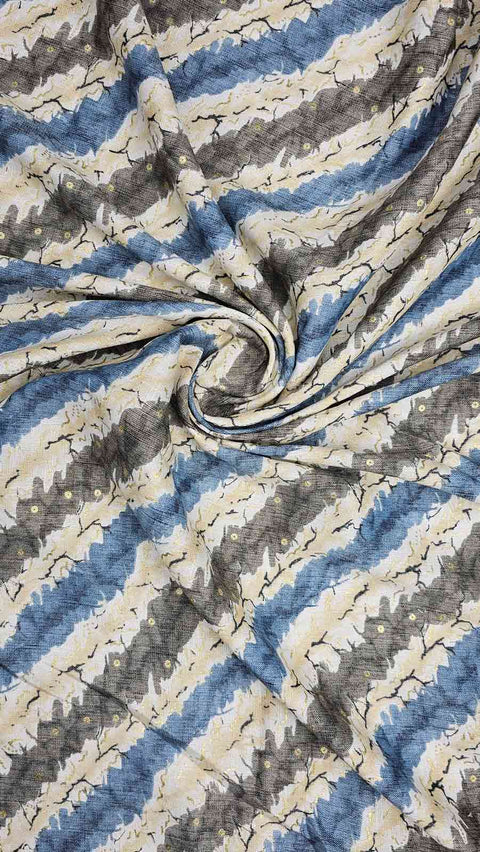 Stylish blue and gray striped fabric