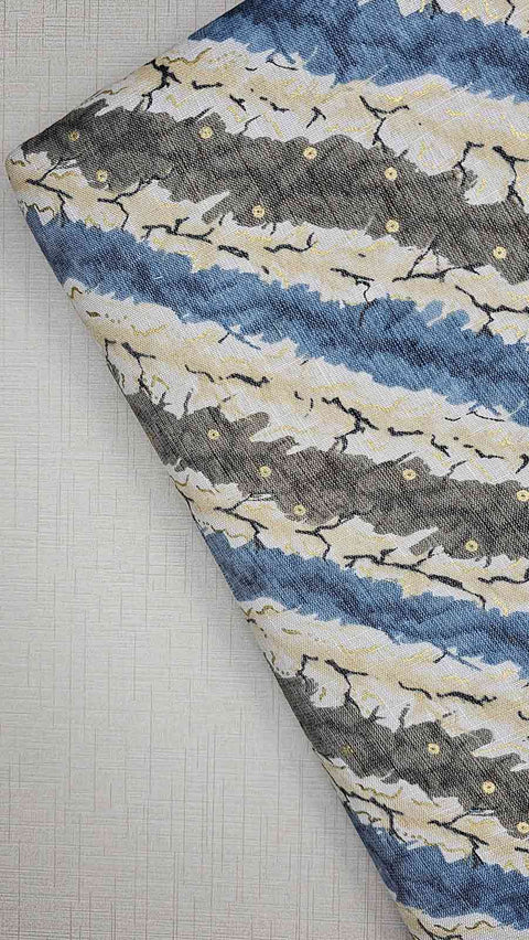 Stylish blue and gray striped fabric