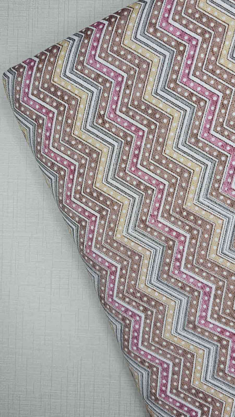 Purple and pink chevron fabric