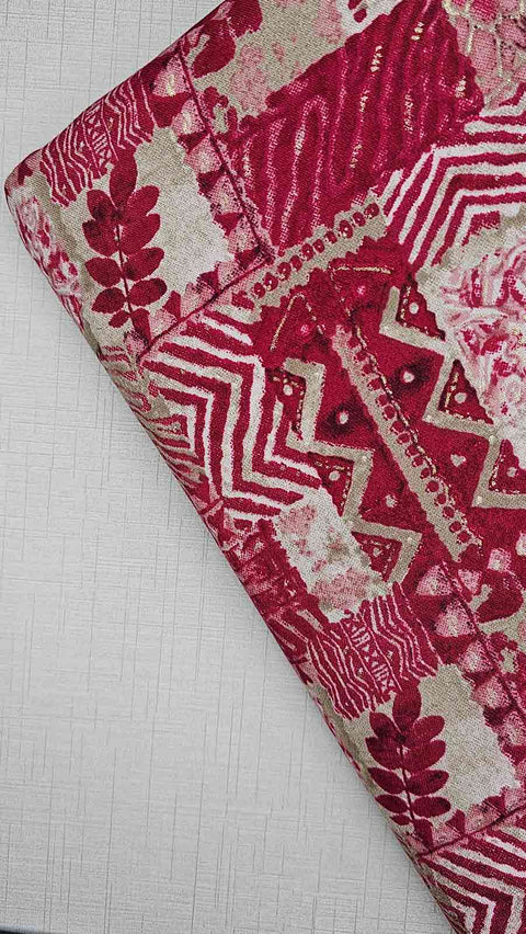 Elegant red and white fabric