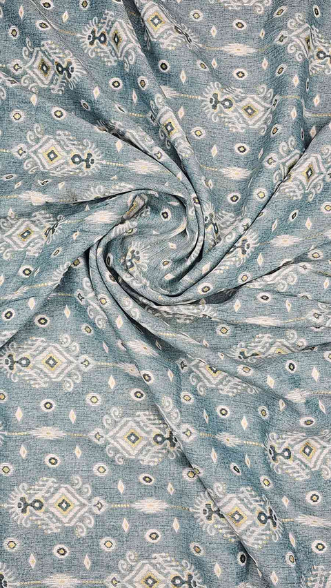 Stunning blue and white print fabric