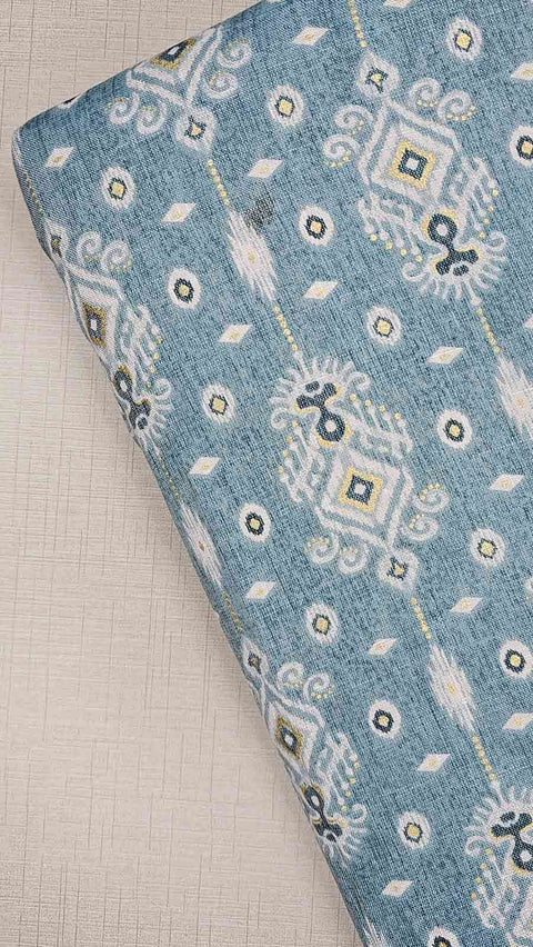 Stunning blue and white print fabric