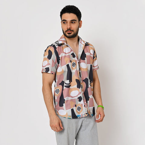 MULTI COLOUR ABSTRACT PRINTED SHIRT