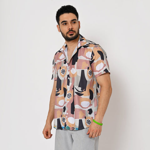 MULTI COLOUR ABSTRACT PRINTED SHIRT