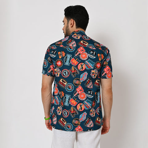 CAR RACING PRINTED SHIRT