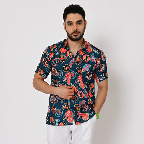 CAR RACING PRINTED SHIRT