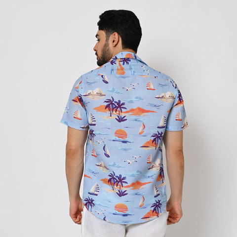 BEACH VIBES PRINTED SHIRT