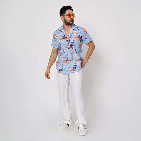 BEACH VIBES PRINTED SHIRT