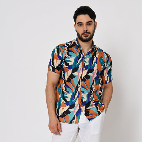 MULTI COLOUR TROPICAL PRINTED SHIRT