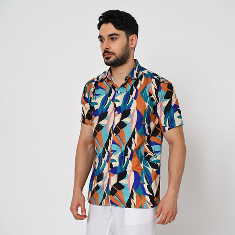 MULTI COLOUR TROPICAL PRINTED SHIRT