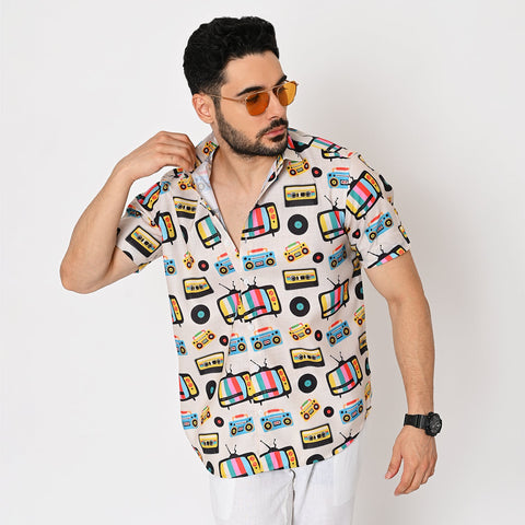 TV RADIO PRINTED SHIRT