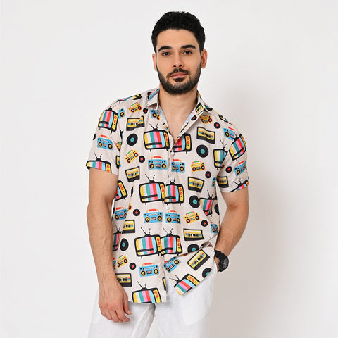 TV RADIO PRINTED SHIRT