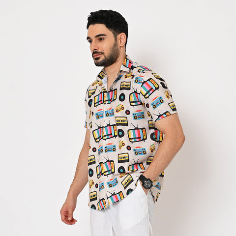 TV RADIO PRINTED SHIRT