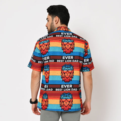 BIG FACE LION PRINTED SHIRT