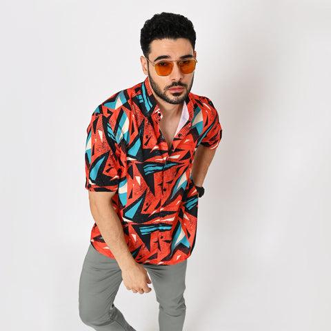 DARK COLOUR FUNKY PRINTED SHIRT