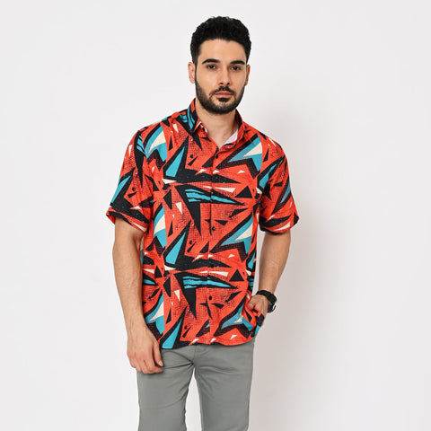 DARK COLOUR FUNKY PRINTED SHIRT