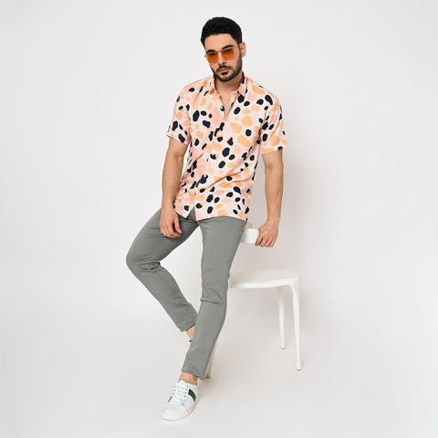 PASTEL COLOUR ABSTRACT PRINTED SHIRT