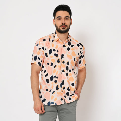 PASTEL COLOUR ABSTRACT PRINTED SHIRT