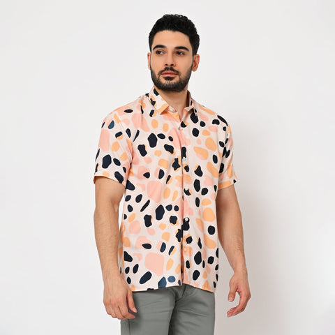 PASTEL COLOUR ABSTRACT PRINTED SHIRT