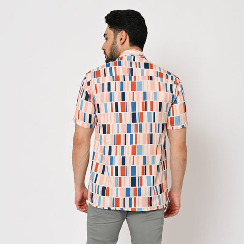 PASTEL COLOUR BLOCK PRINTED SHIRT