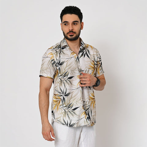 LIGHT COLOUR TROPICAL PRINTED SHIRT