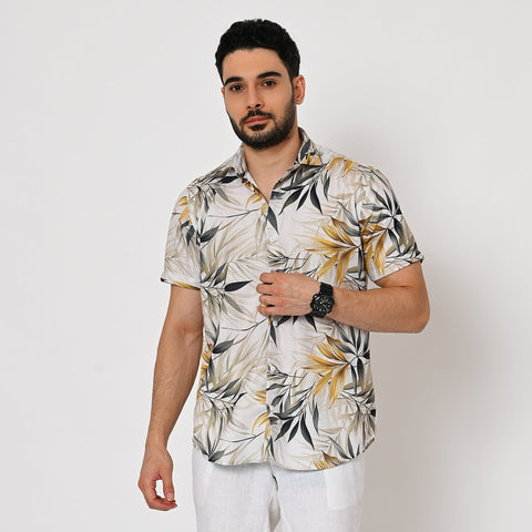 LIGHT COLOUR TROPICAL PRINTED SHIRT