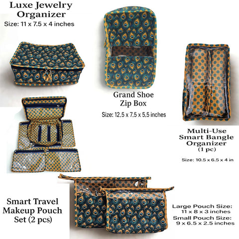 PEACOCK GLORY Print Bridal Essential Pack