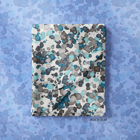 Brown ,Gray & Blue Watercolor Spots Print