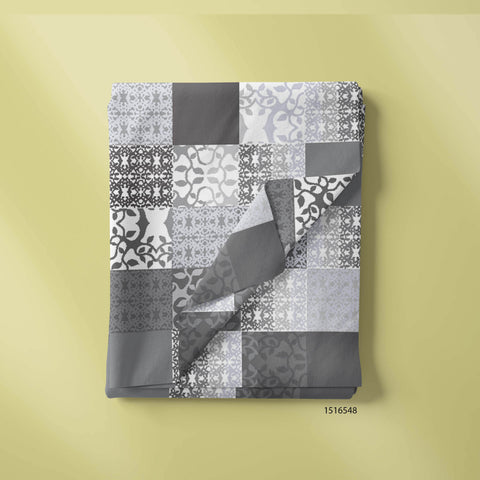 White Black & Gray Blocks Quilts Prints