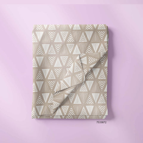 Light Beige & White Color Triangle Abstract