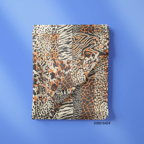 All Animal Print Patchwork Orange ,Black & White