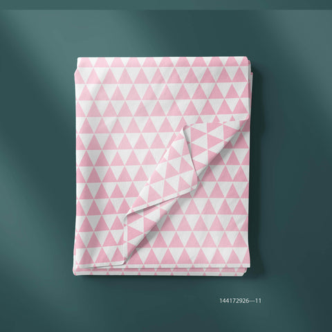 Abstract Triangle in Pink & White Color