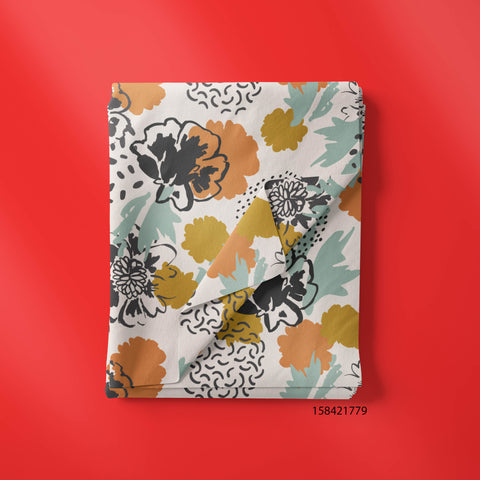 Colorful Poppy Flowers & Leaves Prints