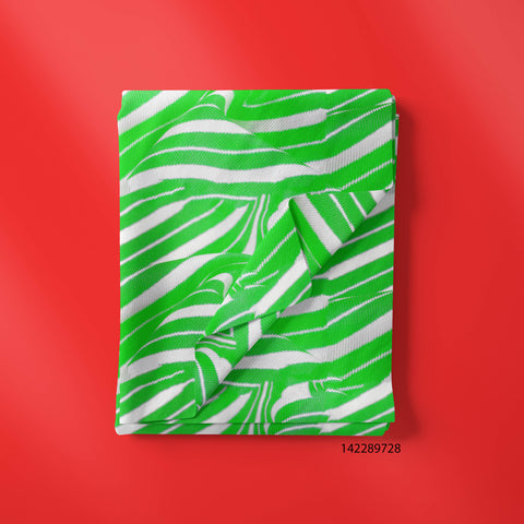 Green & White Striped Patten