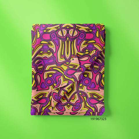 Flat-Hand Drawn Psychedelic In Purple