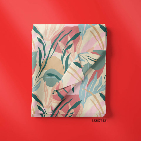 Colorful Tropical Leaf Print